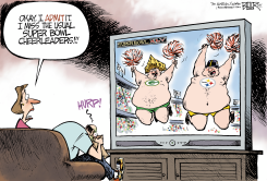 SUPER BOWL CHEERLEADERS  by Nate Beeler