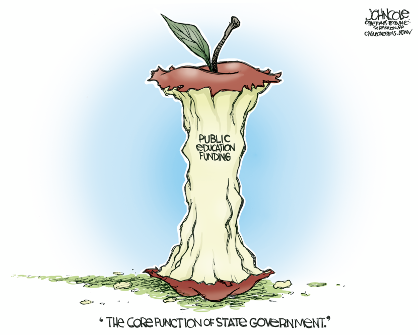 Public school funding cuts COLOR