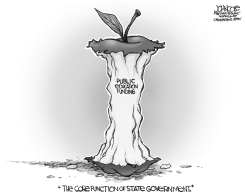 PUBLIC SCHOOL FUNDING CUTS BW by John Cole