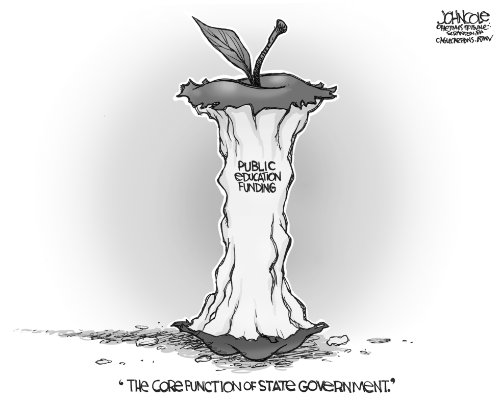 Public school funding cuts BW