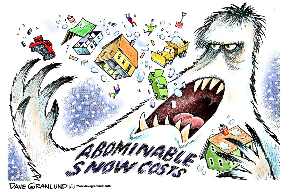  ABOMINABLE SNOW COSTS by Dave Granlund