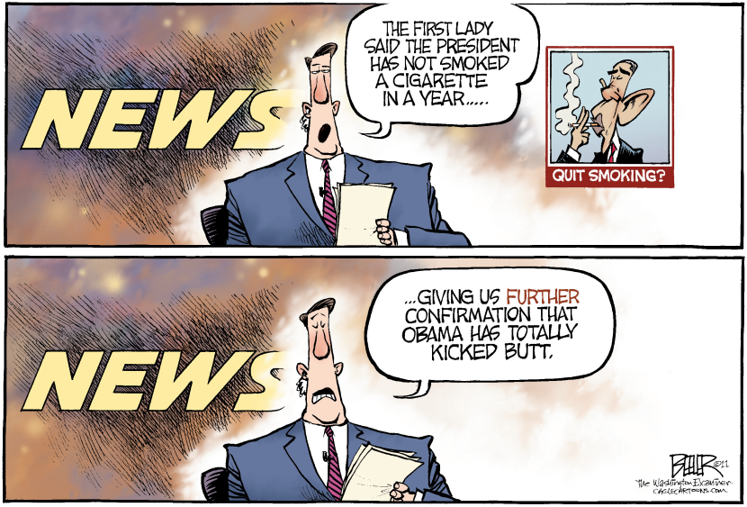 Obama Smoking COLOR
