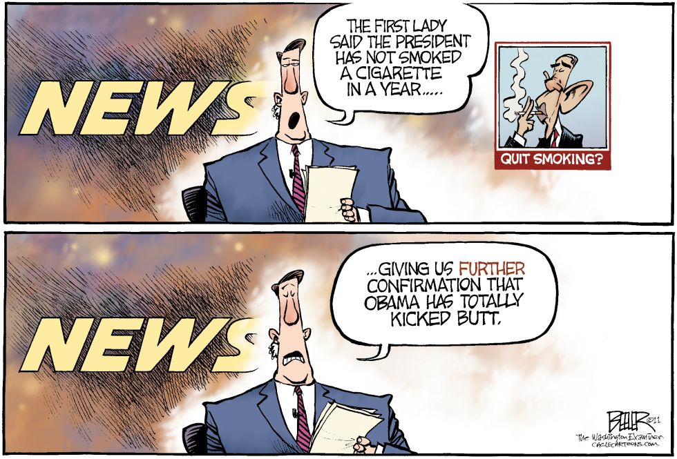 Obama Smoking COLOR