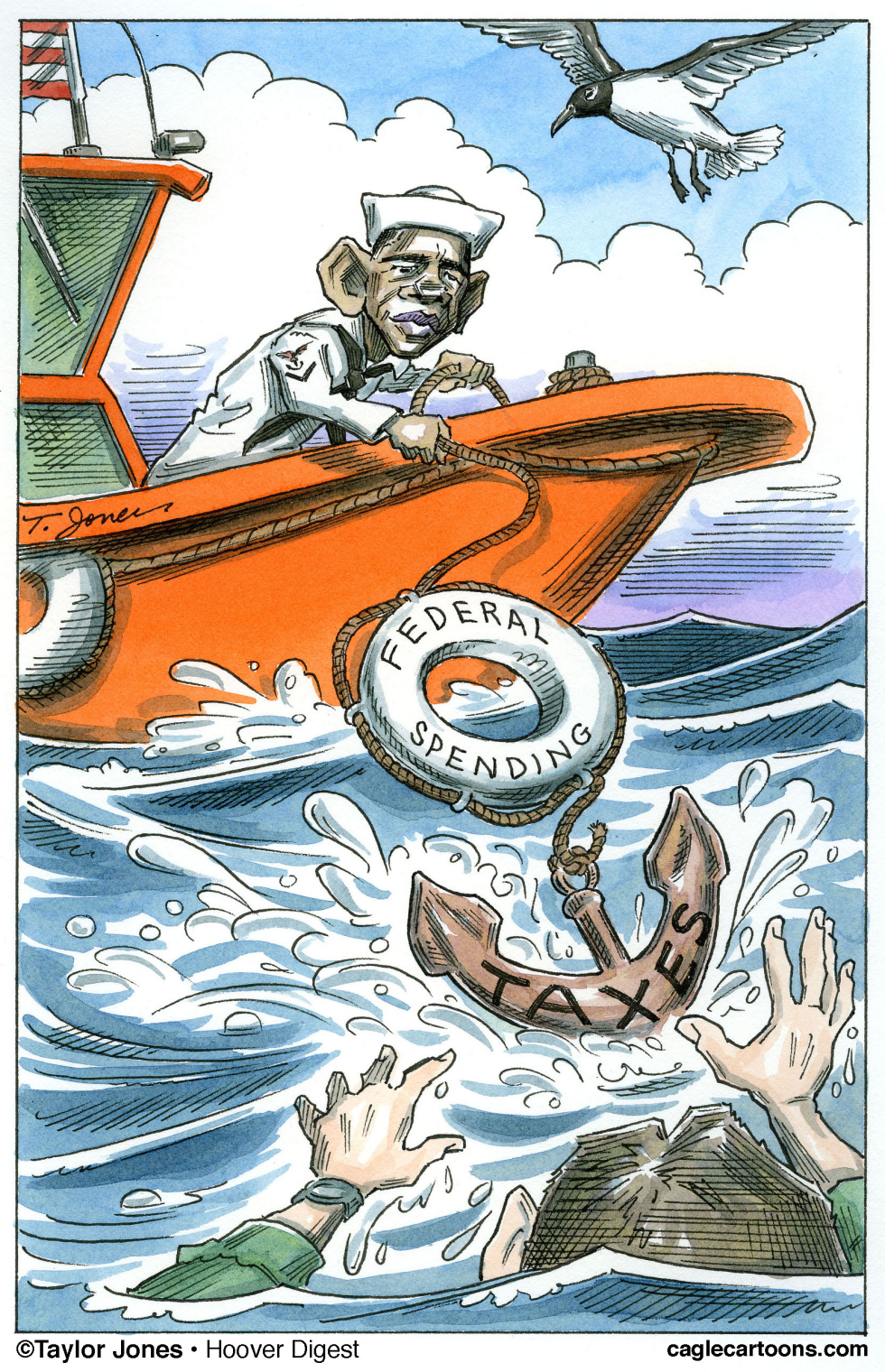 Obama Drops Anchor