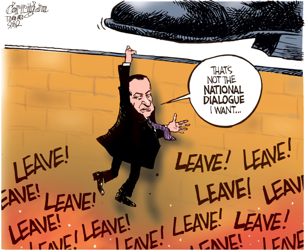 Mubarak hanging on