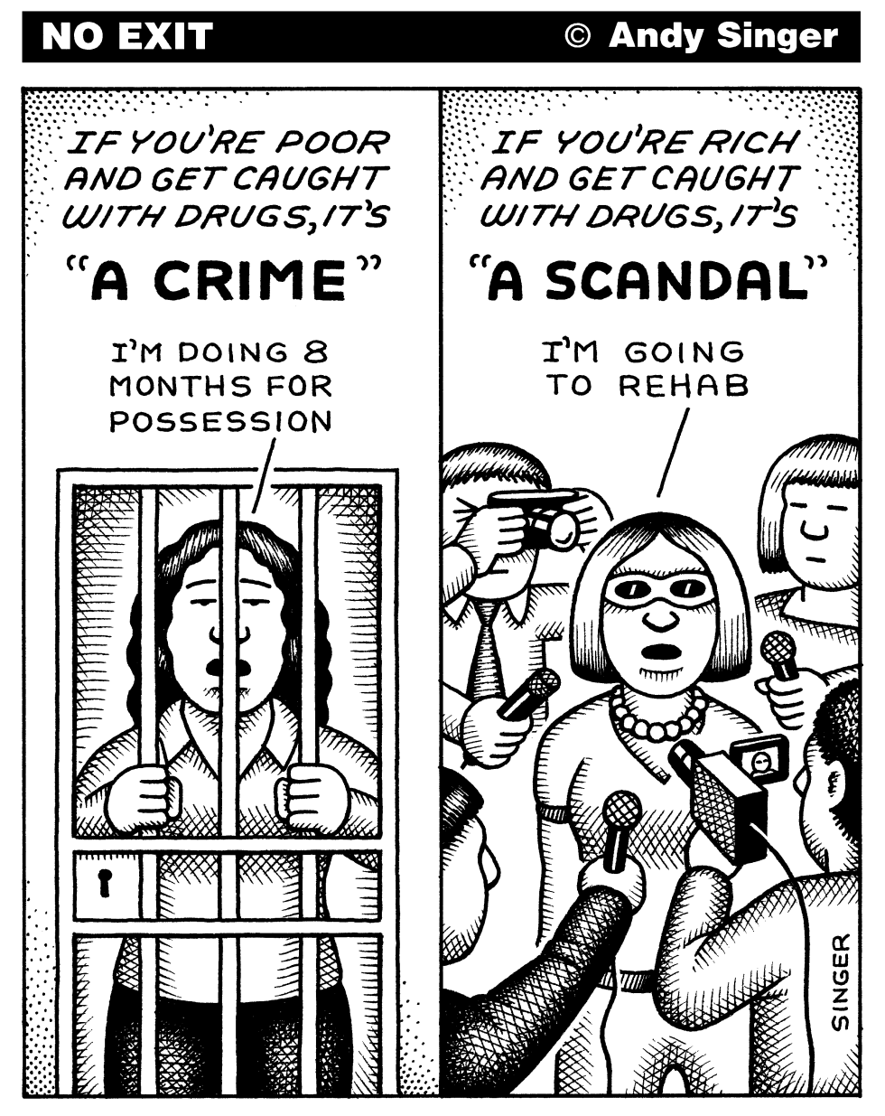 Crime versus Scandal