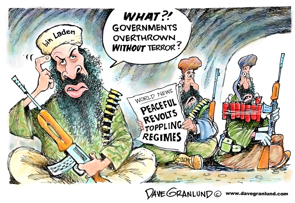 Bin Laden vs Peaceful revolts