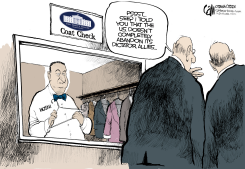 COAT CHECK  by Cam Cardow