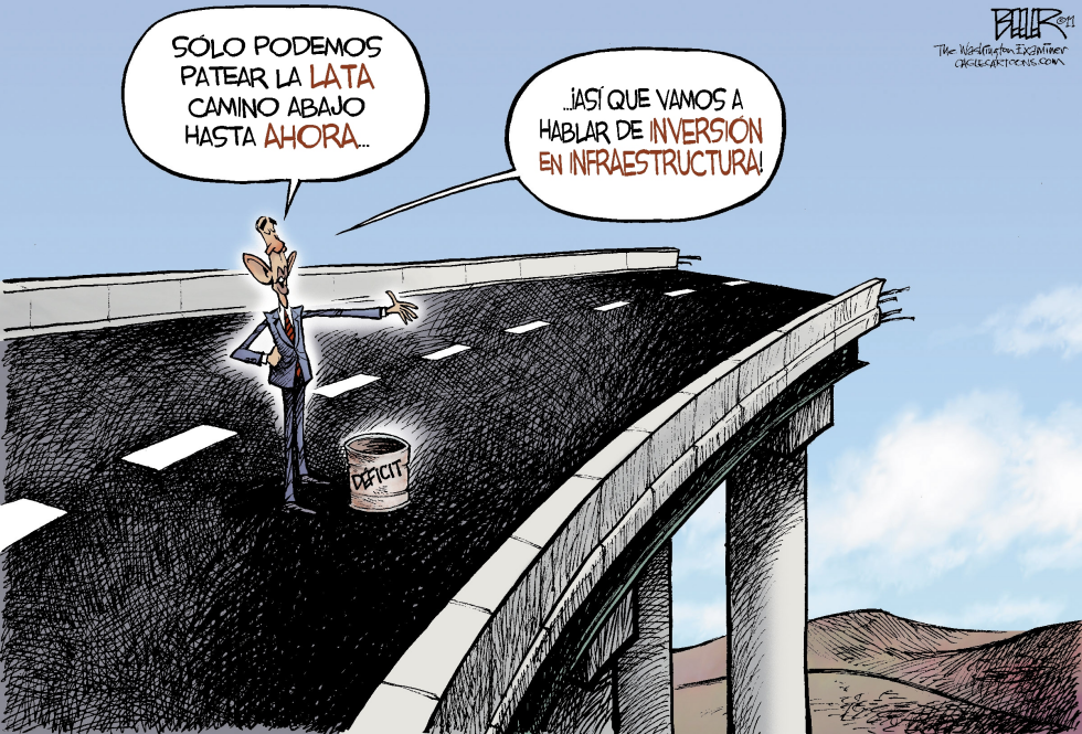  PATEANDO LA LATA  by Nate Beeler