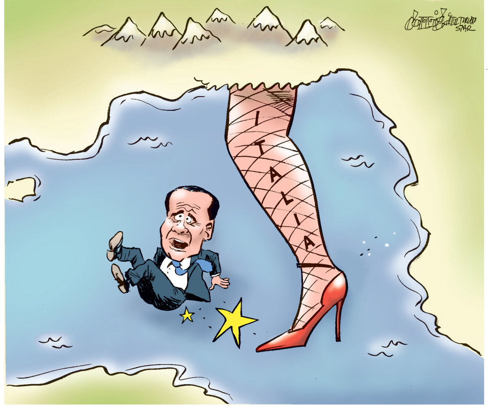  ITALY BOOTS BERLUSCONI by Patrick Corrigan