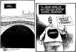 LIBERTY IN THE MIDDLE EAST by Nate Beeler