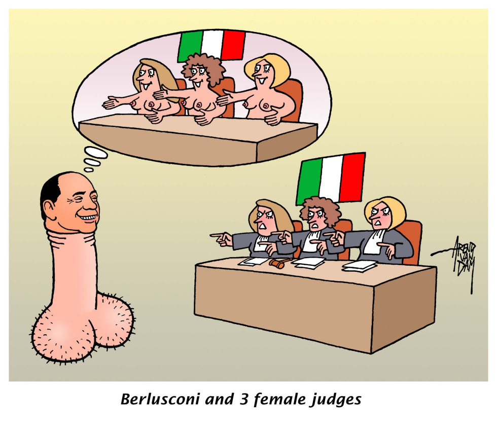Berlusconi and 3 female judges