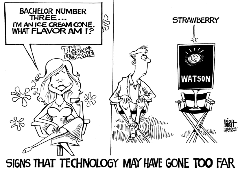 IBM WATSON ON THE DATING GAME, B/W