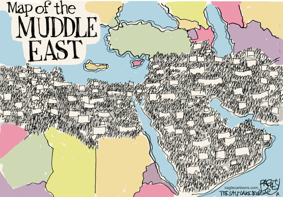 Middle East Map Color