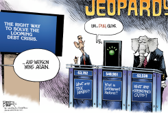 POLITICAL JEOPARDY  by Nate Beeler