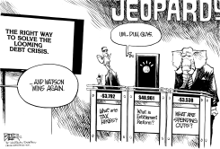 POLITICAL JEOPARDY by Nate Beeler