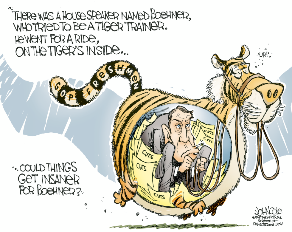 Boehner and the tiger COLOR