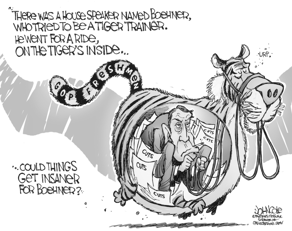 Boehner and the tiger BW