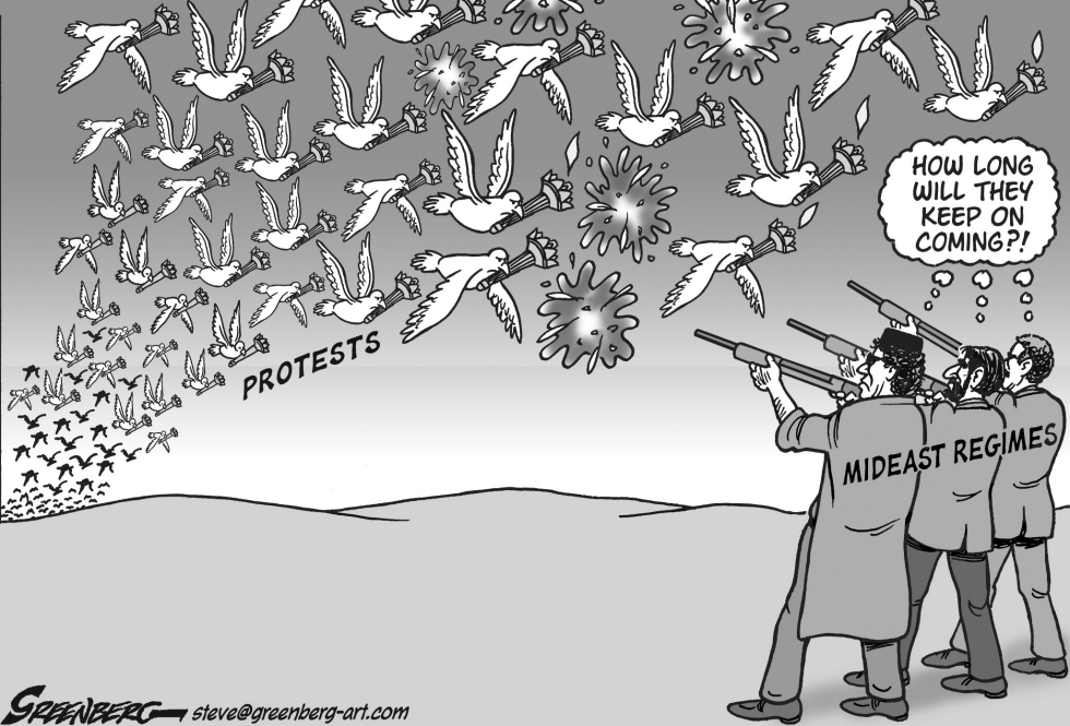 Endless flock bw