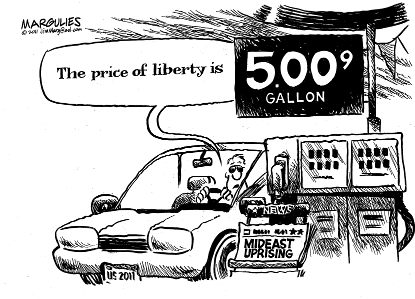 Gas prices and Mideast uprising