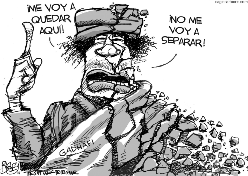 Gadhafi se desmorona