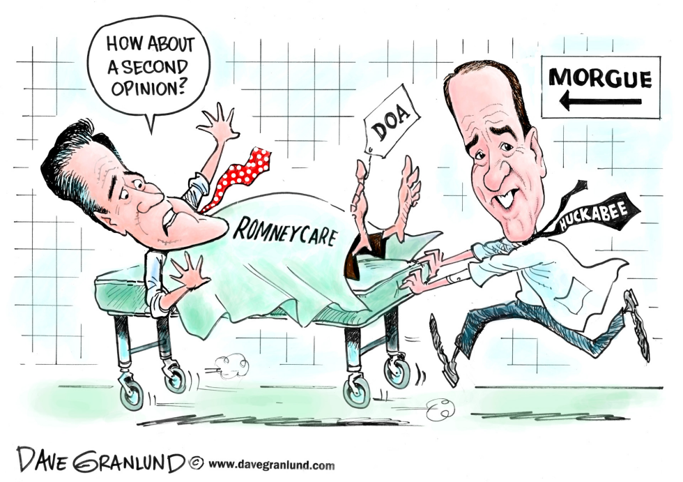  ROMNEYCARE AND HUCKABEE by Dave Granlund