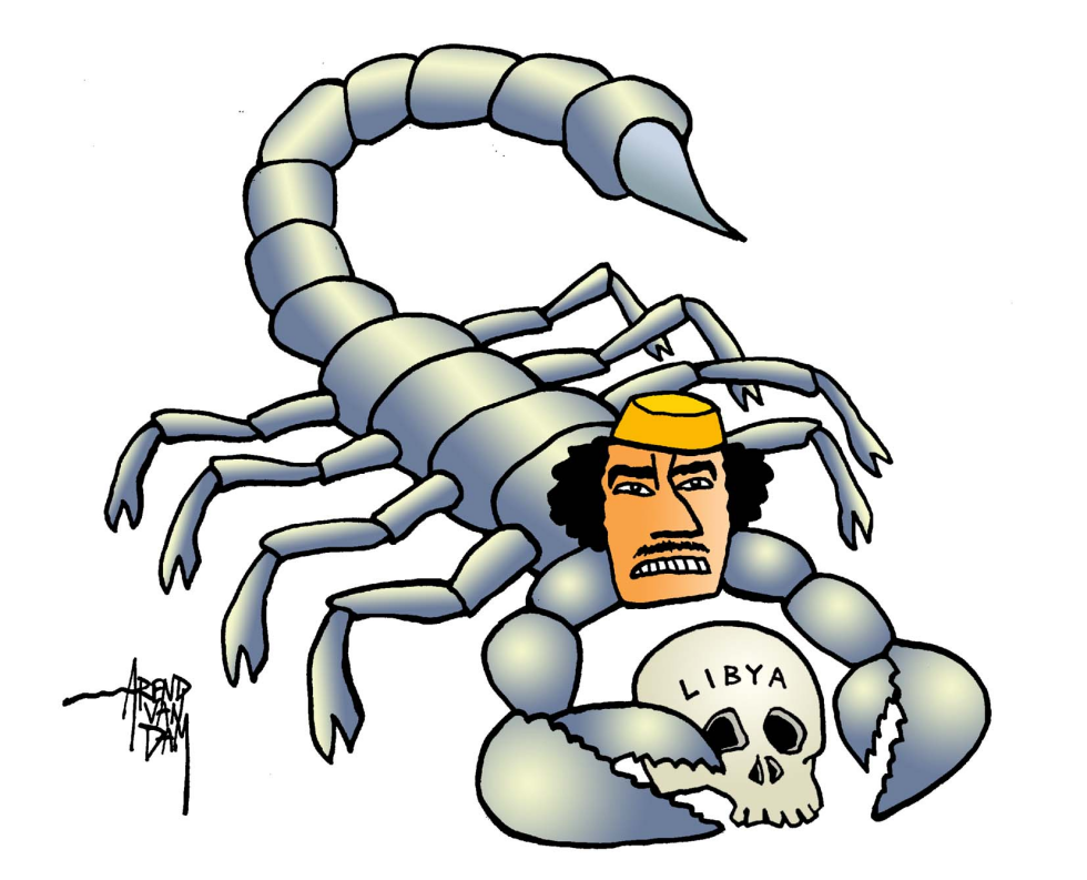 Gaddafi as scorpion