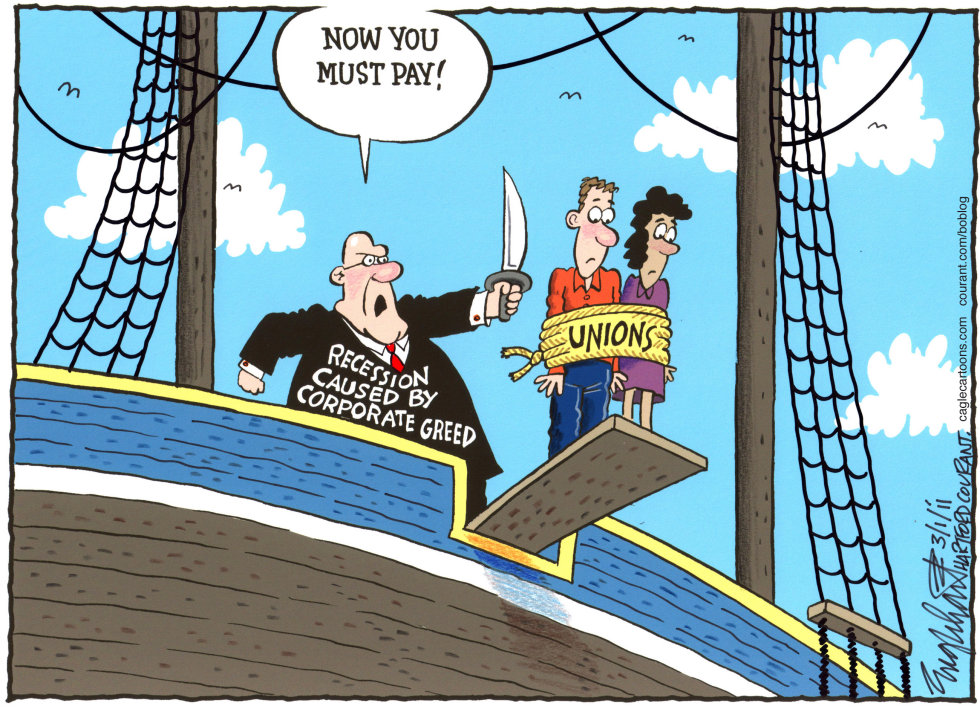  UNION BUSTING by Bob Englehart