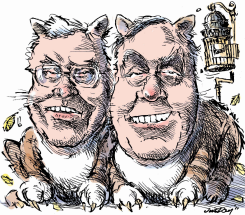 FAT CATS CHARLES AND DAVID KOCH by Jim Day