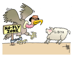 GADDAFI AND NO-FLY ZONE IN LIBYA by Arend Van Dam