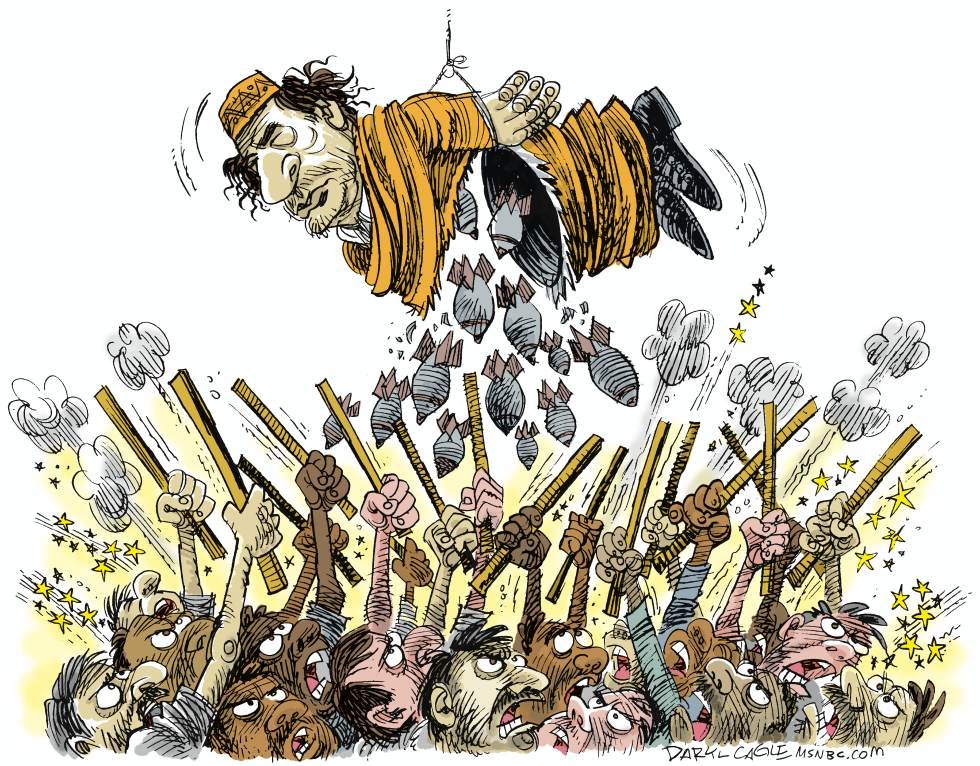  PIñATA GADDAFI  by Daryl Cagle