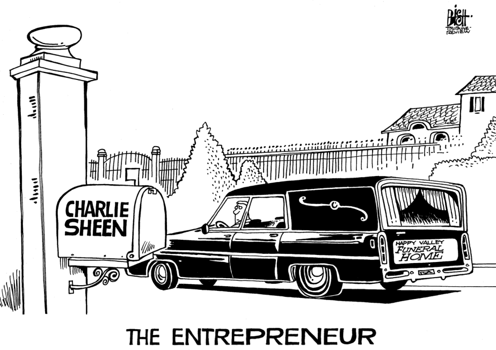 WAITING FOR CHARLIE SHEEN, B/W