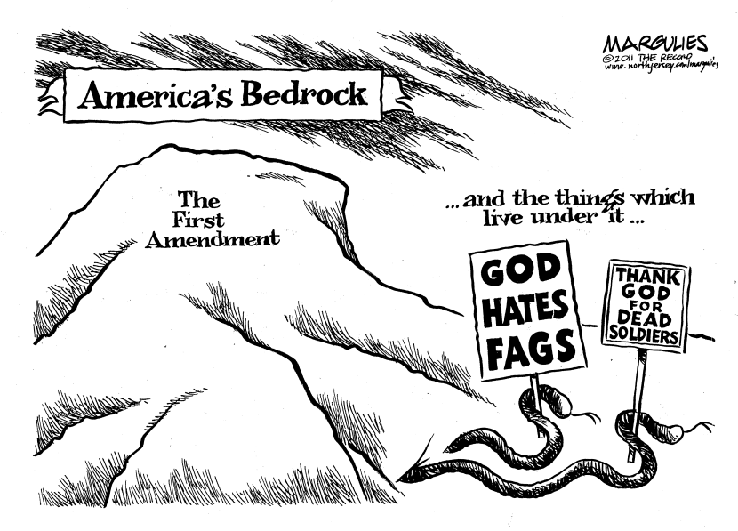 First amendment protects hate speech