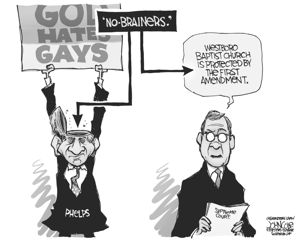 Westboro Baptists no-brainers BW