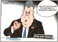 PETER KING HEARINGS by Bob Englehart