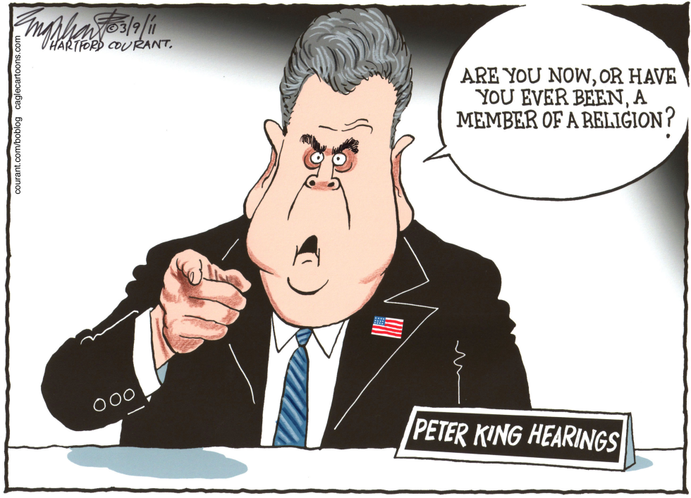  PETER KING HEARINGS  by Bob Englehart