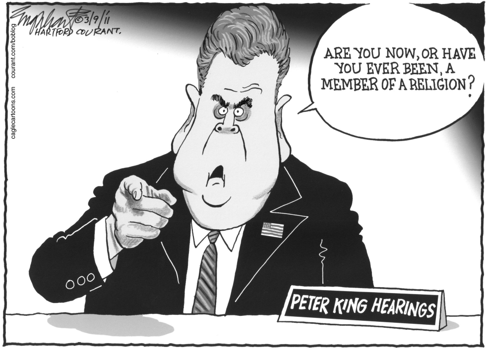  PETER KING HEARINGS by Bob Englehart