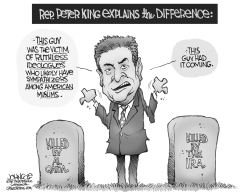 PETE KING, MUSLIMS AND THE IRA - BW by John Cole