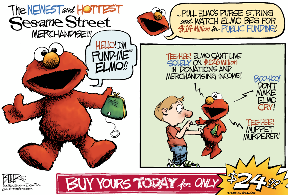  FUND-ME ELMO by Nate Beeler