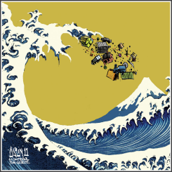 EARTHQUAKE JAPAN by Terry Mosher