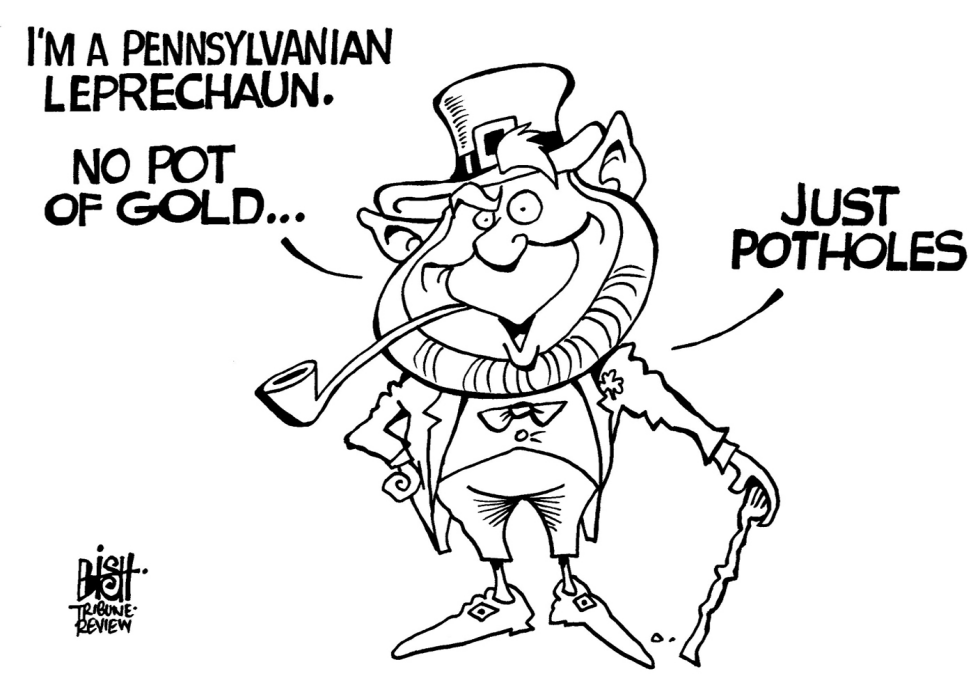 LOCAL- PENNSYLVANIAN LEPRECHAUN, B/W