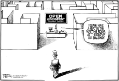 OPEN GOVERNMENT MAZE by Nate Beeler