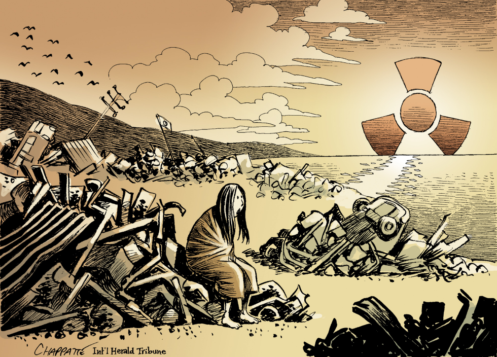  RISING SUN OVER JAPAN by Patrick Chappatte