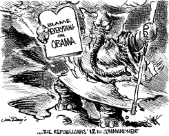 BLAME EVERYTHING ON OBAMA by Jim Day