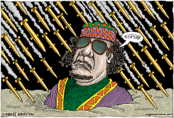 GADDAFI DESCONCERTADO /  by Monte Wolverton