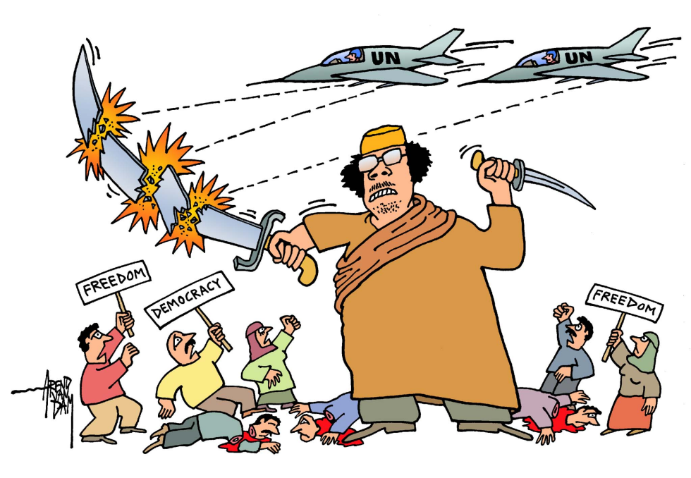 Gaddafi terror and UN intervention