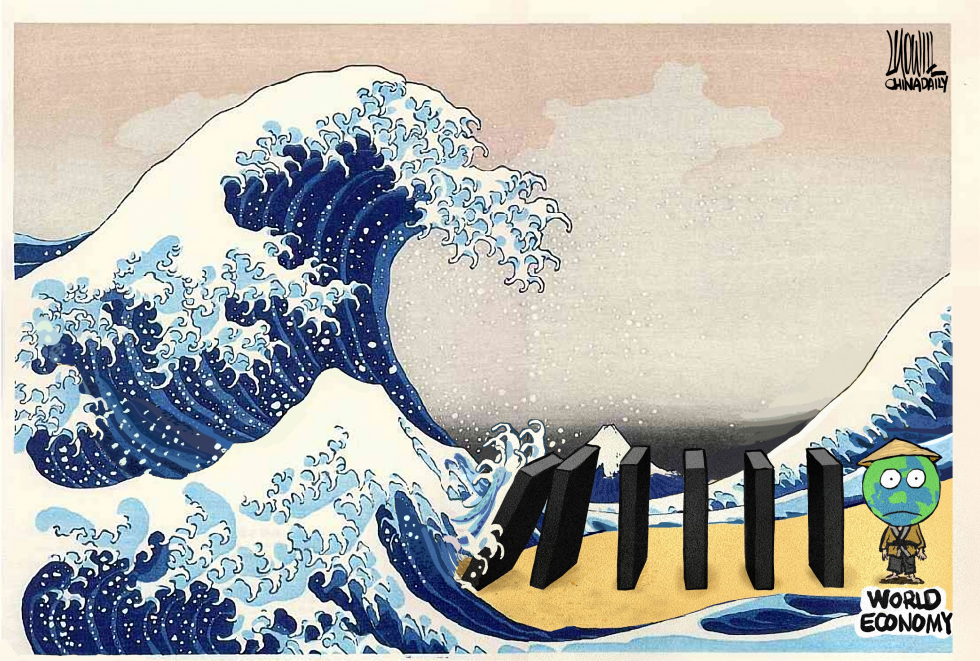 Japan Tsunami Domino