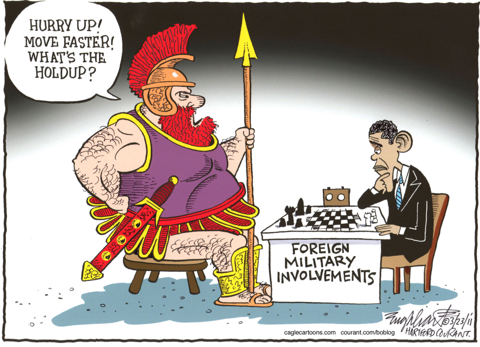  OBAMA AND WAR by Bob Englehart