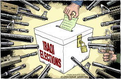 VIOLENCE THREATENS IRAQI ELECTIONS  by Monte Wolverton