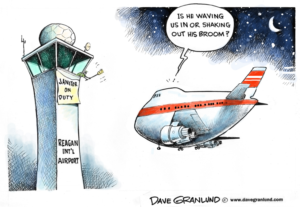  AIR TRAFFIC CONTROL ASLEEP by Dave Granlund